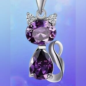 💖3-$50 Amethyst Kitty Cat Pendant S925 Necklace
Super Pretty & Brand New